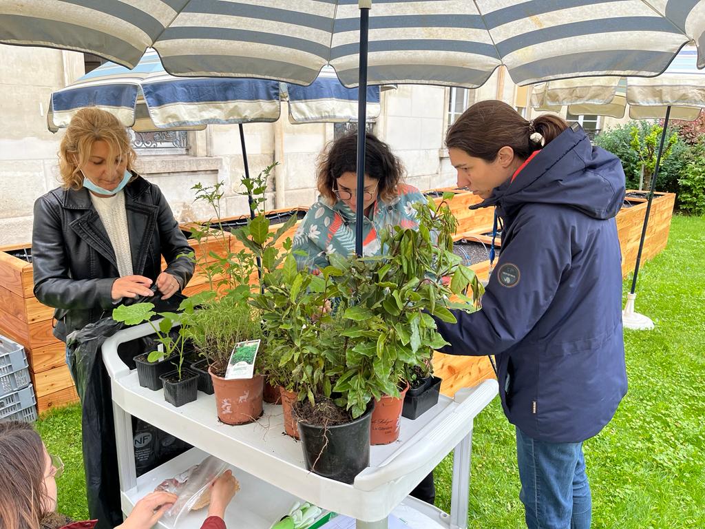 HopLariboisiere's tweet photo. [#QVT] Ouverture du premier jardin partagé de #FernandWidal @APHP à l'initiative du personnel 🌱 BRAVO ! 🙏
Un lieu de partage accessible pour les professionnels et patients 😊🪴

➡️ Programme du jour :
Ateliers de plantation de vivaces et légumes d'été animés par @Topager 🍅 https://t.co/0hCcBZBiuk