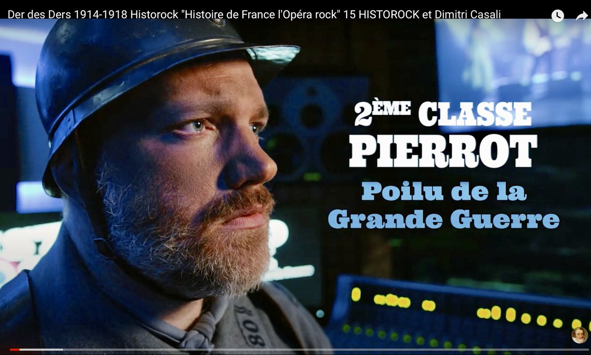 Fiers de notre histoire, souvenons-nous ! 1ère Guerre vidéo #Historock Der des Ders extraite "l'Histoire de #France l'Opéra rock". Le poilu 2e classe Pierrot raconte l'enfer des tranchées 
📣 En Concert 30 mai <a href="/chalonsursaone1/">Chalon sur Saône</a> 
Vive l’#Armée #Francaise !🇫🇷
youtu.be/f6Iu76aYb1o