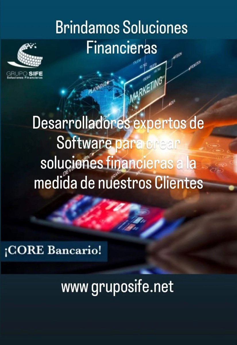 jsilva622020's tweet photo. Grupo Sife: Desarrolladores expertos de Software para crear soluciones financieras a la medida de nuestros Clientes

Contáctanos:
José Silva +58 4123965672
https://t.co/NxzGCgswQY

#SolucionesBancarias #BancaYFinanzas #Bancos #SoftwareBancos #DesarrolloSoftware https://t.co/1h587QlycF