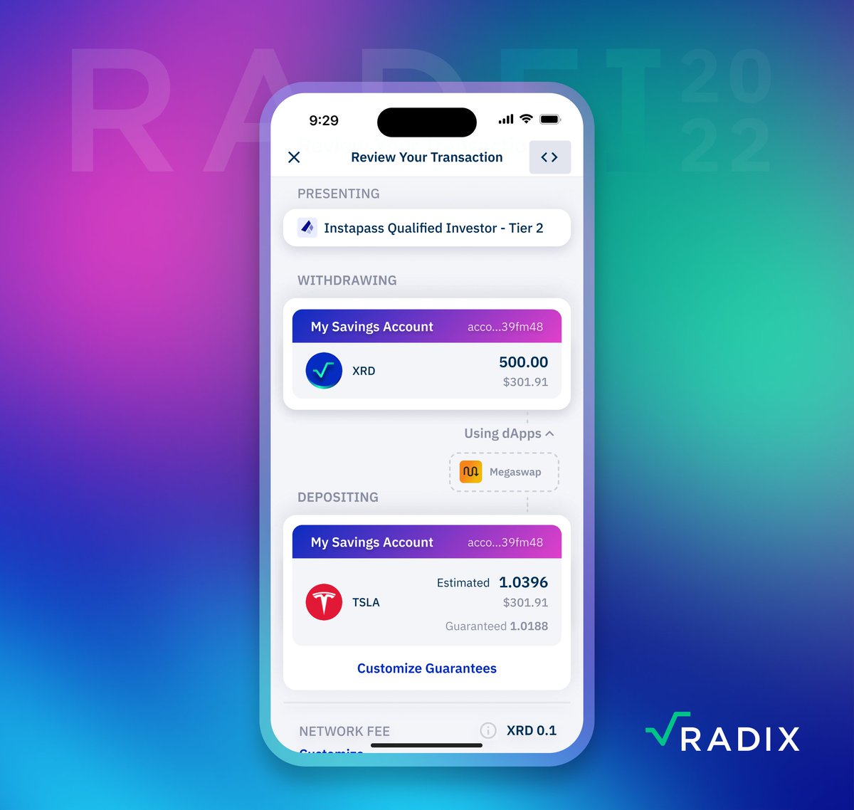 Adam_XRD's tweet photo. Web3 wonโt reach mass adoption until our friends/family can intuitively and confidently use the tools.
The @RadixDLT wallet, coming July 2023, provides clear, human readable user experience that spells the end of blind signing.
#FixtheUX https://t.co/1OSn0g2m6W