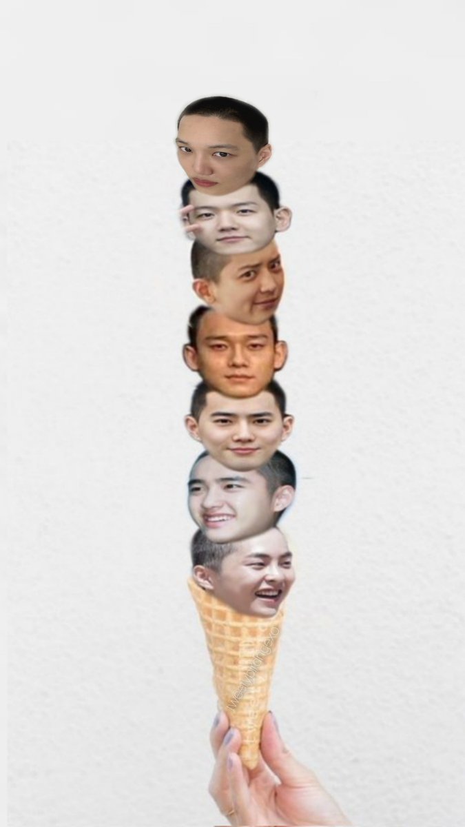 tweetybirdngEXO's tweet photo. I can't believe we have now 7 out of 8 EXO military hair ice cream stack this soon 🥹 https://t.co/RZfOnN3twS