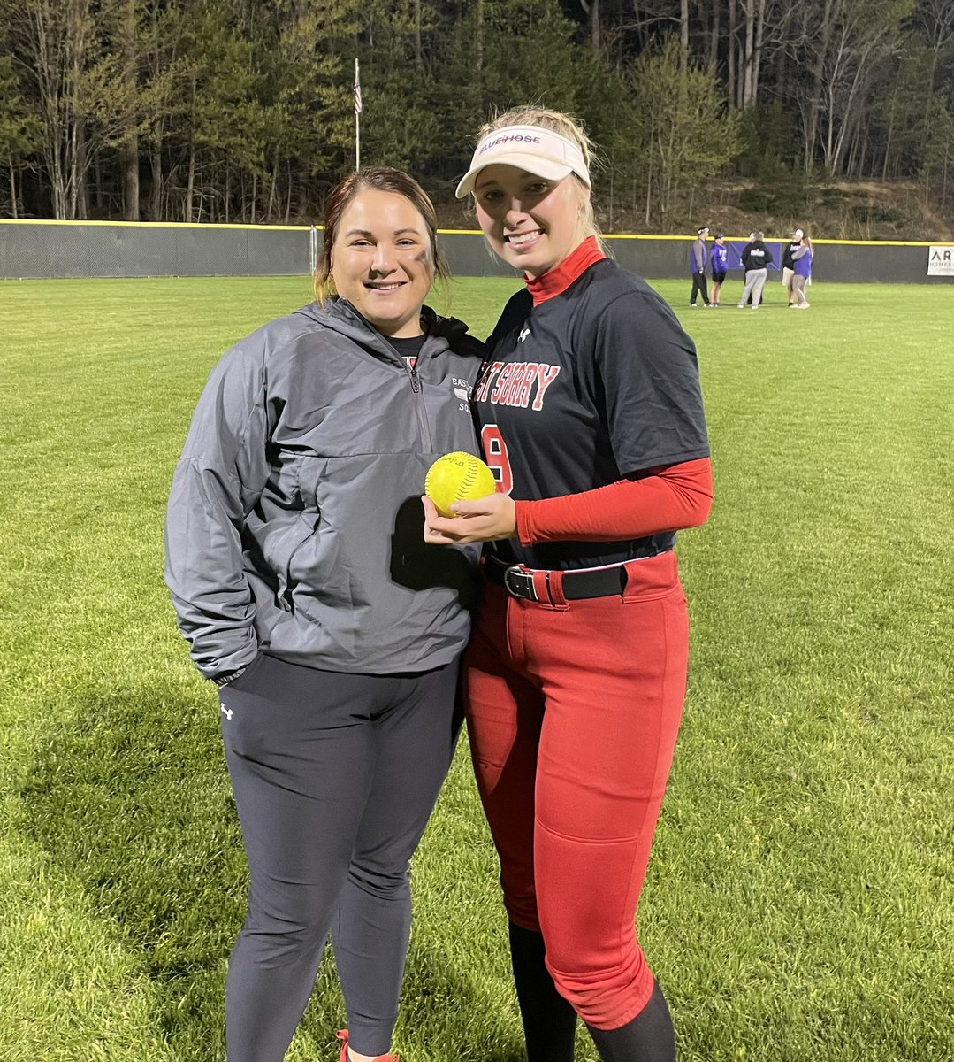Congratulations to <a href="/_rileygraccce/">Riley Pennington</a> for hitting her 10th HR on the season which is a new single season record. <a href="/MaNewsSports/">Mount Airy News Sports</a> <a href="/ES_Athletics/">East Surry Athletics</a> <a href="/eastsurryhs/">East Surry HS</a> (photo is from a previous game where she broke the career record)