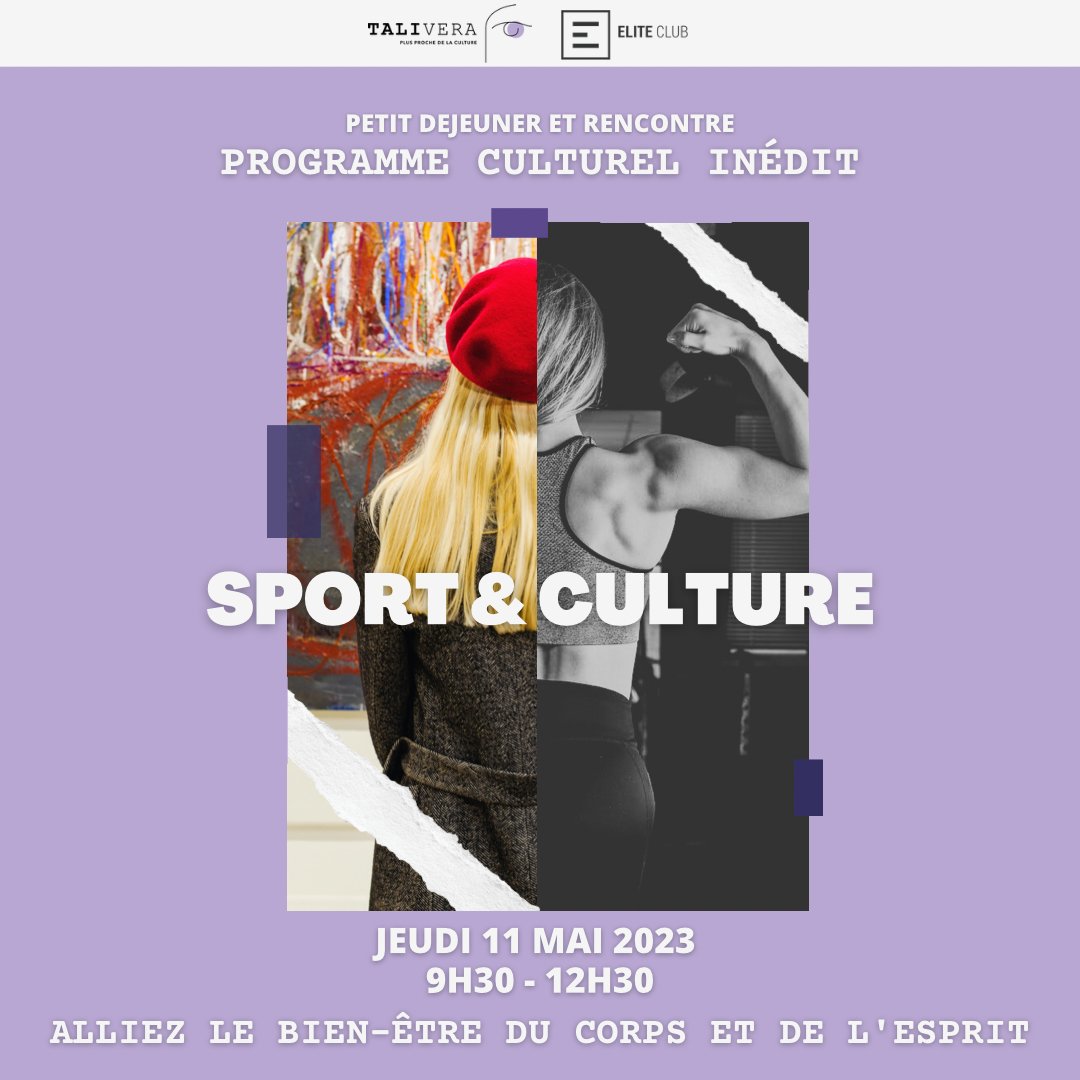 Talivera_'s tweet photo. 📷 Événement // Petit Déjeuner et Rencontre Elite Club 📷
Hâte de vous rencontrer demain pour notre programme inédit aux adhérents du club de sport.

Parce que le sport et la culture sont essentiels pour le bien-être Partenariat Talivera et ELITE CLUB https://t.co/Lmr4WZc19n