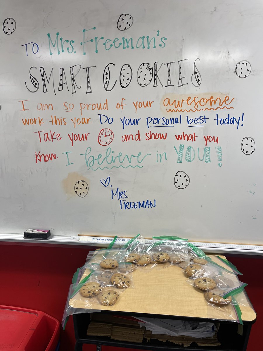 callie_freem's tweet photo. It’s that time again! Testing treats for my hardworking group. #testingday https://t.co/AWzCOIoSMR