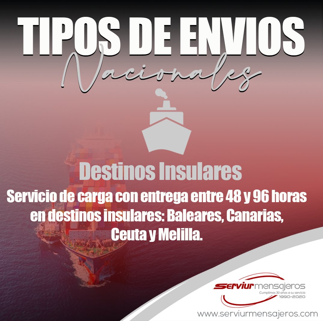serviuroficial's tweet photo. ¿Quieres conocer los tipos de 𝙚𝙣𝙫𝙞𝙤𝙨 𝙉𝘼𝘾𝙄𝙊𝙉𝘼𝙇𝙀𝙎 disponibles para Particulares, Autónomos y Empresas?

✅ᴇᴄᴏɴᴏᴍʏ
✅10 ʜᴏʀᴀꜱ
✅14 ʜᴏʀᴀꜱ
✅ᴅᴇꜱᴛɪɴᴏꜱ ɪɴꜱᴜʟᴀʀᴇꜱ, ʙᴀʟᴇᴀʀᴇꜱ, ᴄᴀɴᴀʀɪᴀꜱ, ᴄᴇᴜᴛᴀ ʏ ᴍᴇʟɪʟʟᴀ.

☎️ 648 41 31 19 / 625 06 96 92 https://t.co/EOYf4OdPB8