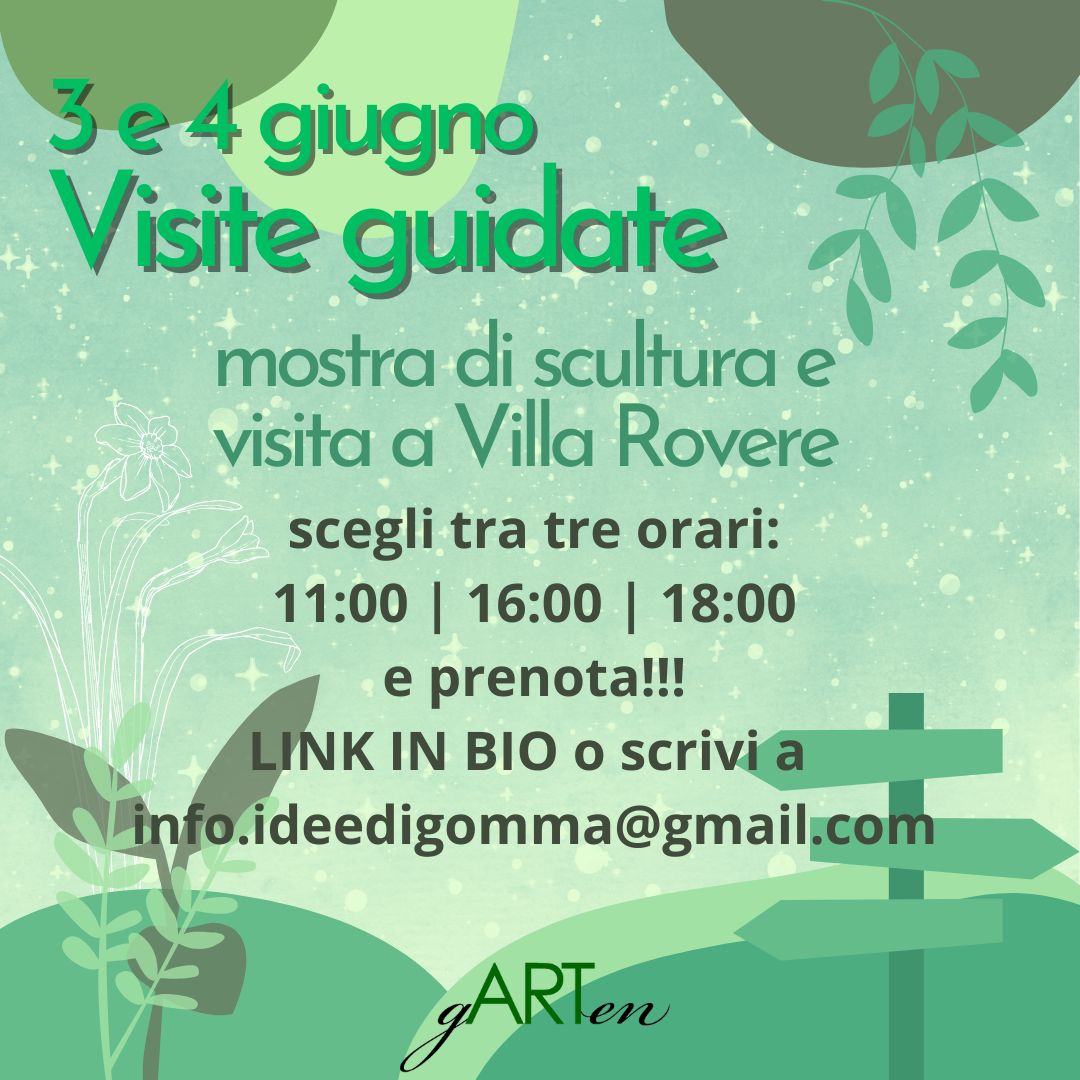 Inaugurazione #gARTen2023 ! 
3 e 4 giugno - ore 11:00 
#visitaguidata #MOSTRA di #SCULTURA + #VILLAROVERE #Correggio
ore 11:00
ore 16:00
ore 18:00
Prenotazioni aperte bit.ly/IDG_prenotazio…
#gnoccofritto #vitaallariaperta #merenda #mostra #arte #performance #accademiadibellearti