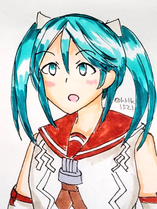 五十鈴ちゃん #艦これ版深夜の真剣お絵描き60分一本勝負 #艦これ版真剣お絵描き60分一本勝負_20230510