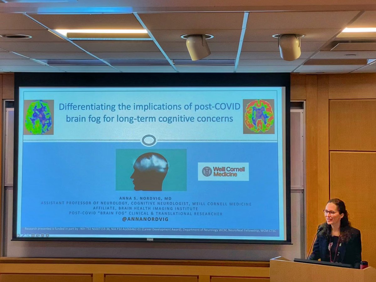 Matthew Robbins, MD (@mrobbinsmd) on Twitter photo The brilliant <a href="/AnnaNordvig/">Anna Nordvig MD</a> presents to <a href="/WCMCNeurology/">Weill Cornell Neurology</a> Grand Rounds a terrific, comprehensive update on post-#COVID brain fog and other #LongCovid phenomenology
<a href="/WeillCornell/">Weill Cornell Medicine</a> <a href="/nyphospital/">NewYork-Presbyterian</a> The brilliant <a href="/AnnaNordvig/">Anna Nordvig MD</a> presents to <a href="/WCMCNeurology/">Weill Cornell Neurology</a> Grand Rounds a terrific, comprehensive update on post-#COVID brain fog and other #LongCovid phenomenology
<a href="/WeillCornell/">Weill Cornell Medicine</a> <a href="/nyphospital/">NewYork-Presbyterian</a>