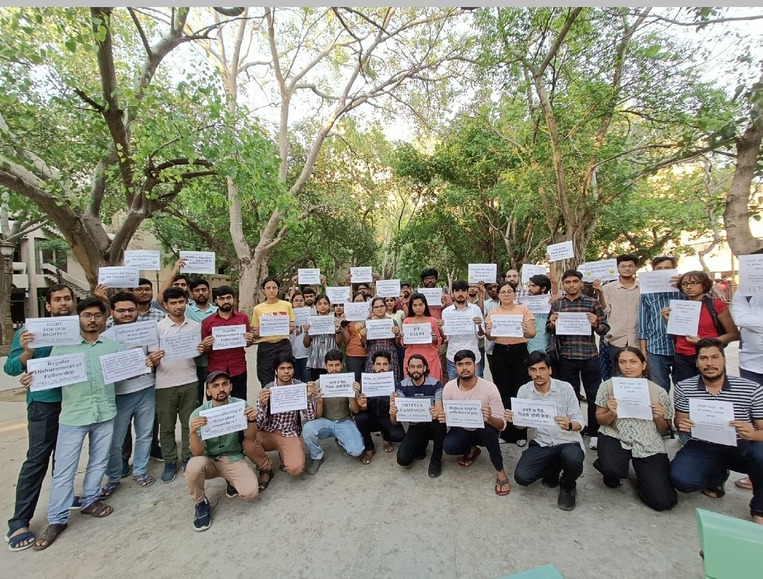 JYOTIRANINATH's tweet photo. IIT Delhi PhD Scholars said, Education is a right,not a privilege.Increase fellowship grants for PhD research scholars @IndiaDST @dpradhanbjp
#Hike_in_fellowship  @DanitaYadav @DrJitendraSingh @srivaric @AjaySoodIISc @guptaakhilesh63 @TimesNow @the_hindu @IndianExpress https://t.co/zDzE2VgQJz