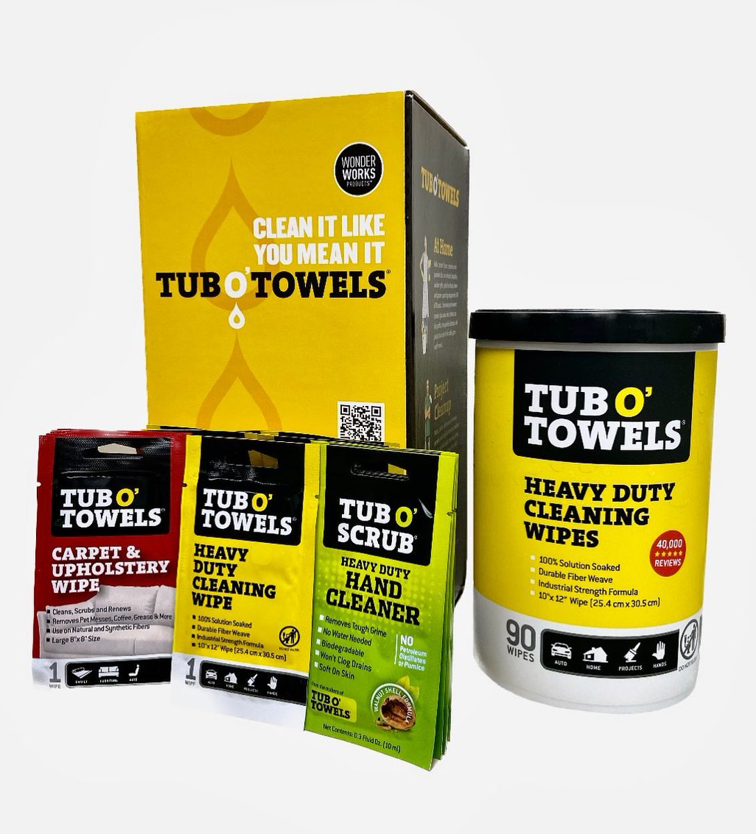 With an industrial strength formula, FedPro’s Tub O’Towels, is a fan favorite!

Perfect for at home, project cleanups, and on the job.

Check out the link below for more information ⬇️
tubotowels.com