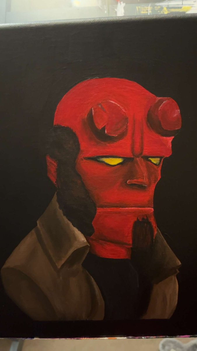 badgalbribri304's tweet photo. MY HELL, BOI #acrylicpainting #hellboyart #hellboy #hellboi #acryliconcanvas https://t.co/p7QdQgKkxl