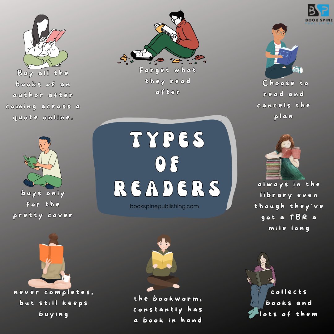 BSPforAuthors's tweet photo. What kind of reader are you? π€ Knowing your reading style can help you find the right books and reading strategies. Check out our latest post to learn about the different types of readers! ππ§ππ€
#ReadingStyle #TypesOfReaders #BookLovers https://t.co/5g3zVwSLcl