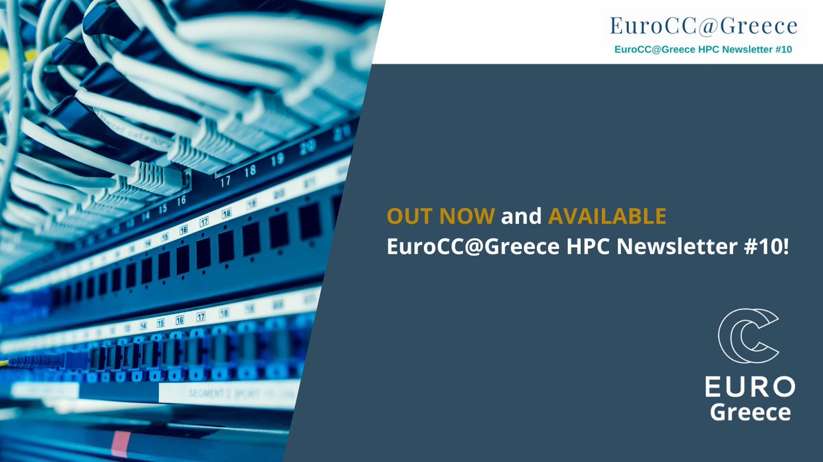 📨The 10th official EuroCC@Greece HPC Newsletter is out with news regarding High Performance Computing (HPC), in Greece &amp; all over Europe: bit.ly/3nIgUIz

Subscribe to the newsletter, stay informed &amp; connected: eurocc-greece.gr/newsletter/

#EuroCC #EuroCCGreece #HPC