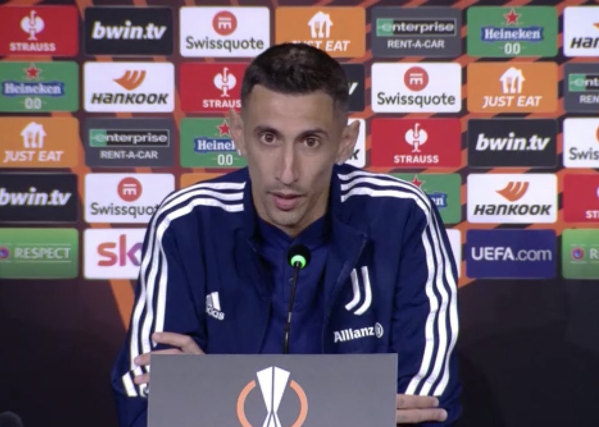 🎙Angel Di Maria: "No tengo mucho que decir, pero si ganamos la Europa League le esco la ciolla en faccia al señor Gravina, porco de dios "