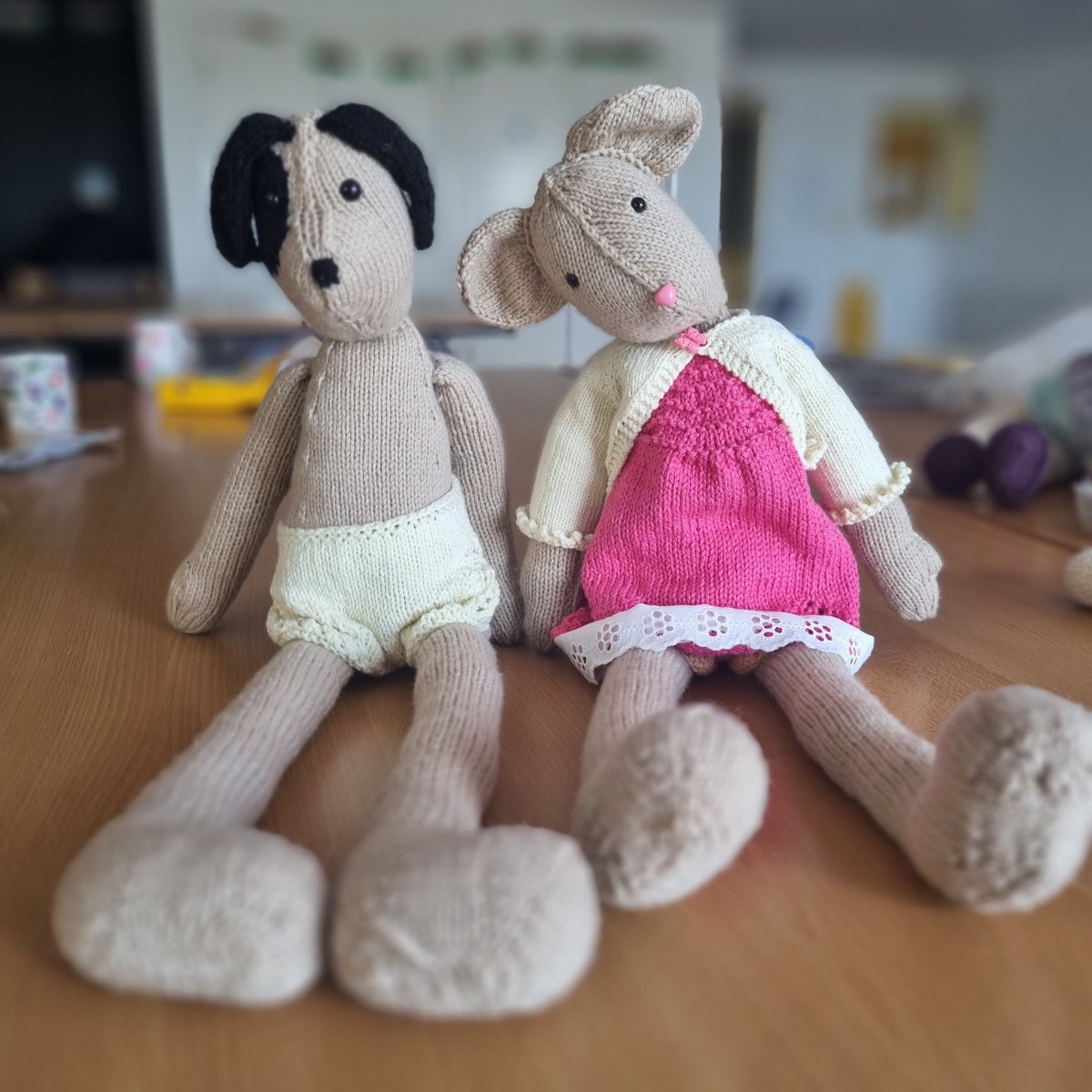 Crafty, Chatty Coffee drinking Wednesdays at Ysbryd Y Mor = ADORABLE knitted animals. These will be for sale at our summer craft fair! 😍 #extracare #community #craft #morethanhousing