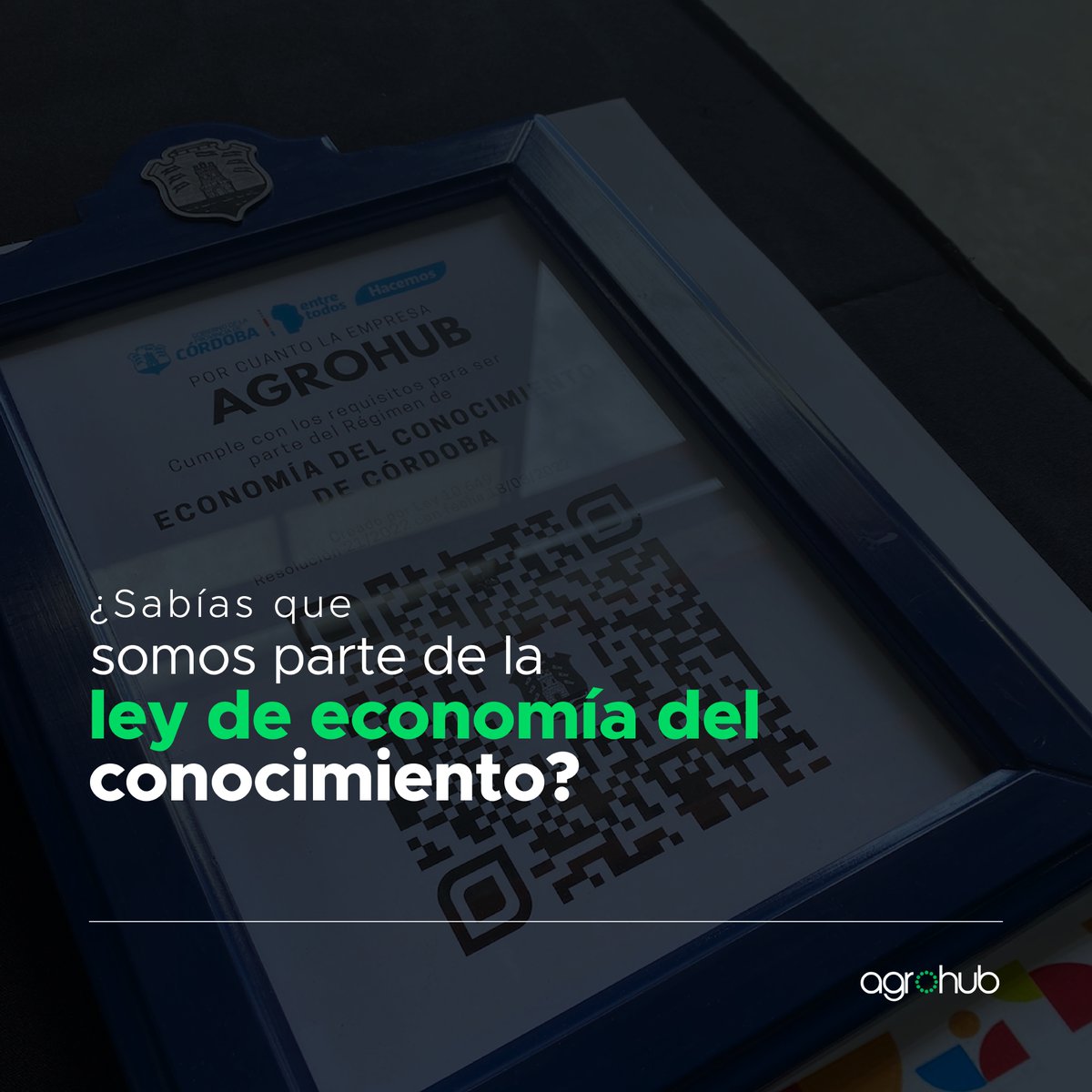 🏆 Se cumple un año de nuestra premiación!
Es un gran honor haber recibido el premio por el @mincytcordoba  para celebrar que formamos parte de la ley de #EconomíadelConocimiento de la Provincia de Córdoba.
 Muchas gracias <a href="/poldc/">Pablo De Chiara</a> !