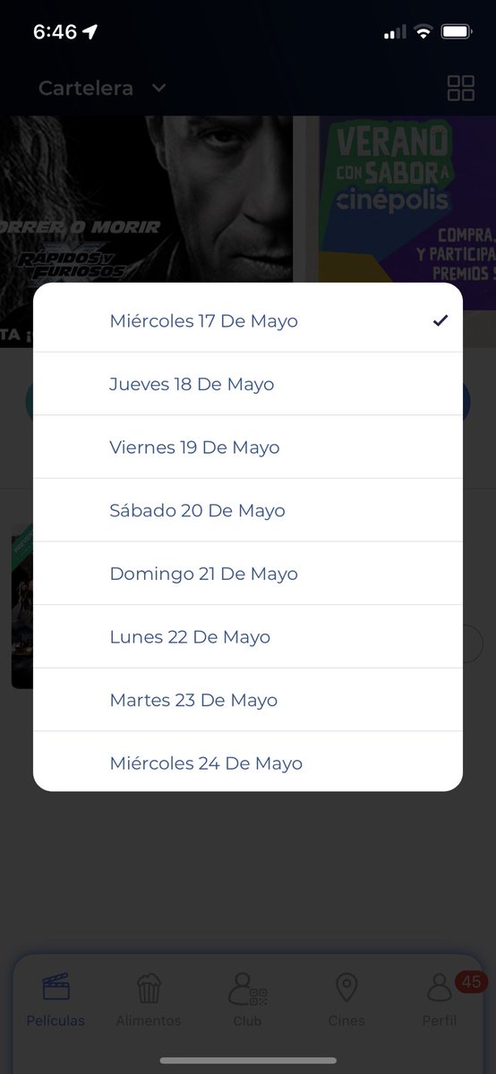 3ferx's tweet photo. @Cinepolis saben porque no me aparece la cartelera de hoy al próximo martes? https://t.co/yb2RTBHl4j