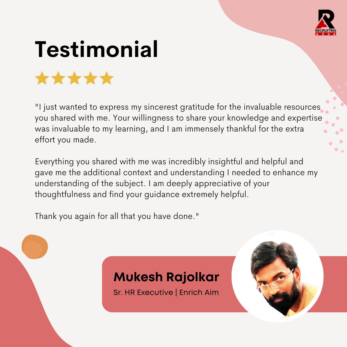 Check out what one of our member's Mukesh has to say about our session on ChatGPT Recruitment Jam.  To join our expanding community you can Register Now: bit.ly/RAWAGroupNw

#memberfeedback #recruitment #whatsapp #chatgpt #RAChatGPTWebinar #recruitingadda #sourcingadda