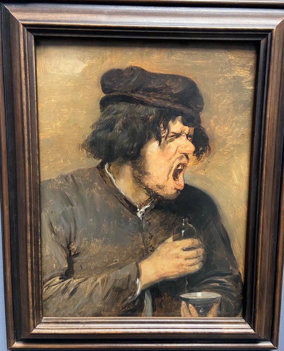 Cocktails, 1600s-style. “The bitter potion” (“Der bittere Trank”) by Flemish painter Adriaen Brouwer - on display at Frankfurt’s @staedelmuseum. This is my face drinking @FernetBranca