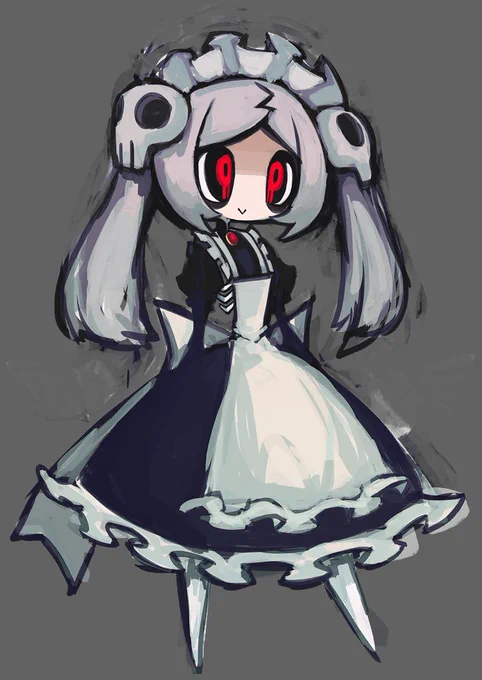 いにしえにかいたメイド服の絵