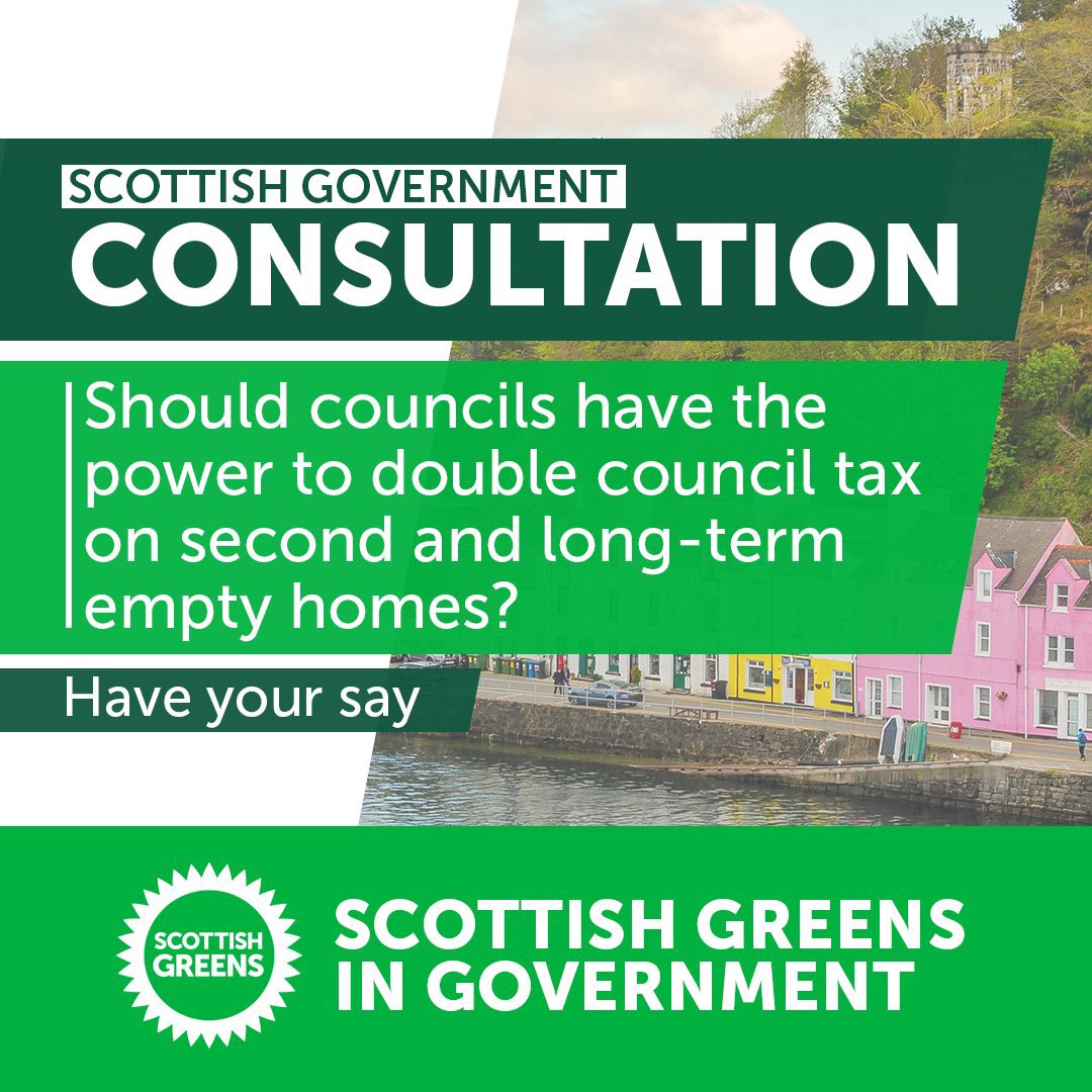 The housing crisis in Dumfries &amp; Galloway is dire. Families go long periods of time without adequate housing, all while many homes across the region are empty for most of the year. We can do better! 💚

Have your say👇 consult.gov.scot/local-governme…