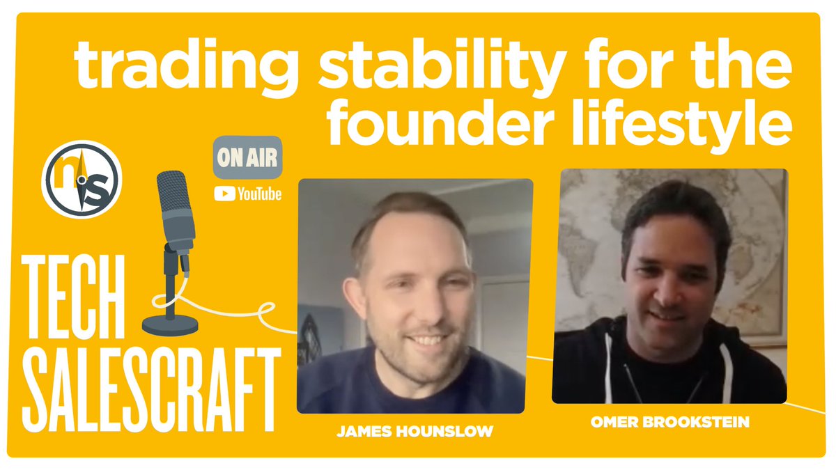 Joining James on this episode of Tech Salescraft is Omer Brookstein, CEO and Co-Founder of <a href="/xyte_io/">XYTE</a> .

Tune into Omer's full conversation with James now to learn what it took to build such an exceptional 
team 👇

lnkd.in/eH6GZ_bG

#TechSalescraft #FounderLifestyle