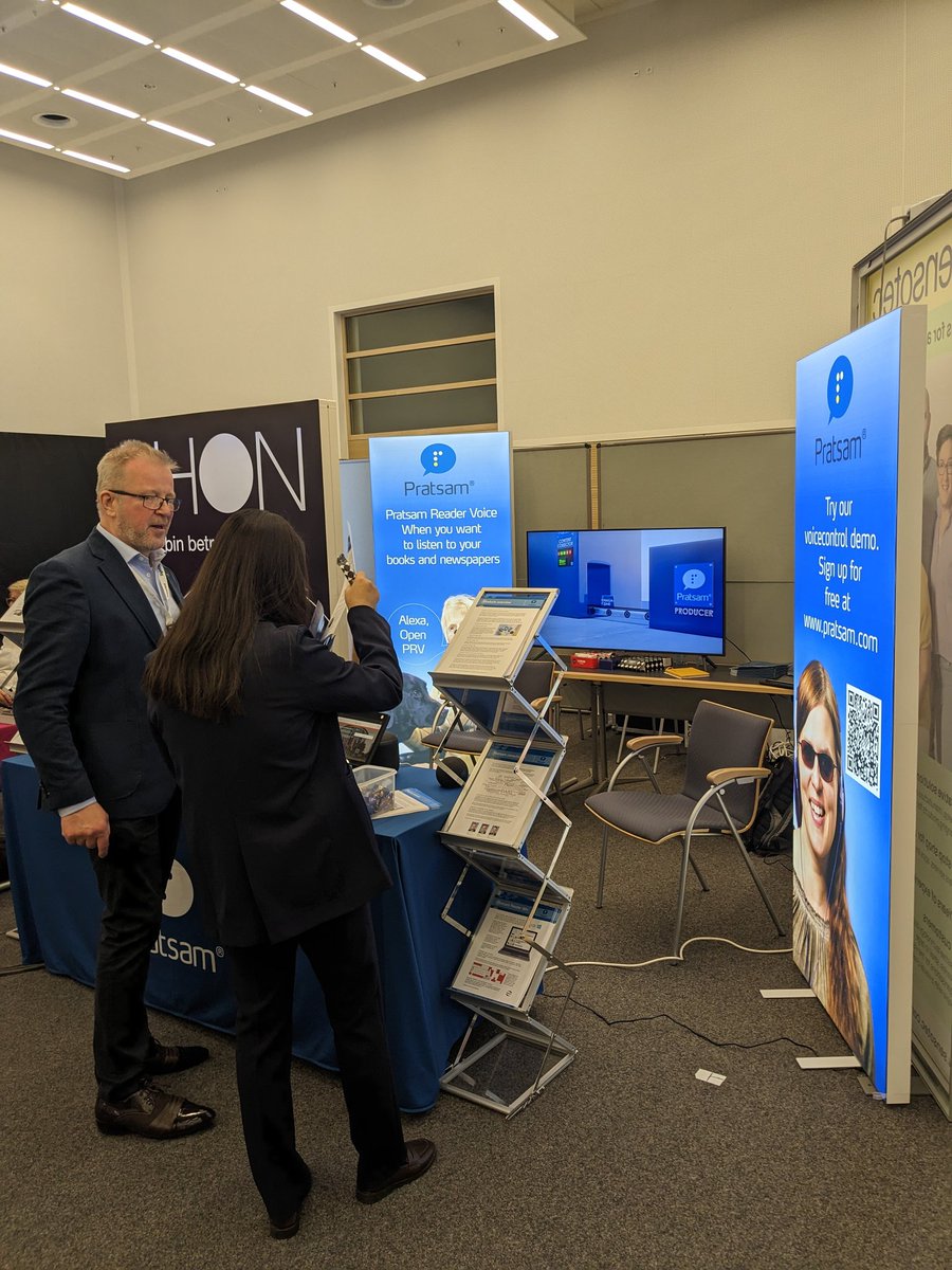 dainasoja's tweet photo. Pratsam is up and running at SightCity 😊 Welcome to us at visit booth L2.11! #SightCity #Frankfurt #a11y #amazonalexa #voiceassistants https://t.co/t3kYuP1A7G