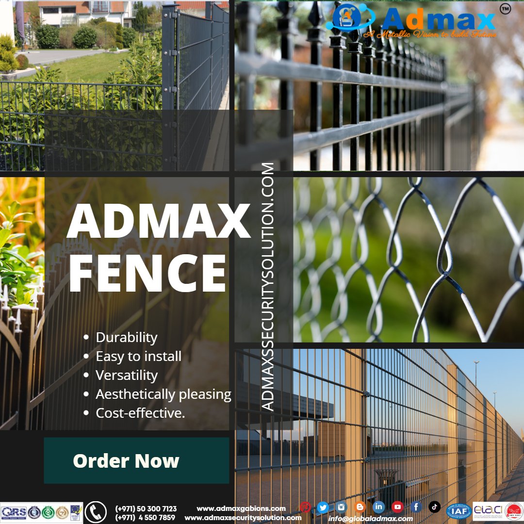 'Upgrade your property's security and style with Admax Fence! 🏡🔒 Our team specializes in metal and steel fences that are both durable and aesthetically pleasing.💪🏼

🔒 #MetalFence 🔩 #SteelFence 🛠️ #FenceInstallation 👷‍♂️ #FenceContractor 🏢 #FenceCompany
🌳 #PrivacyFence 🚪