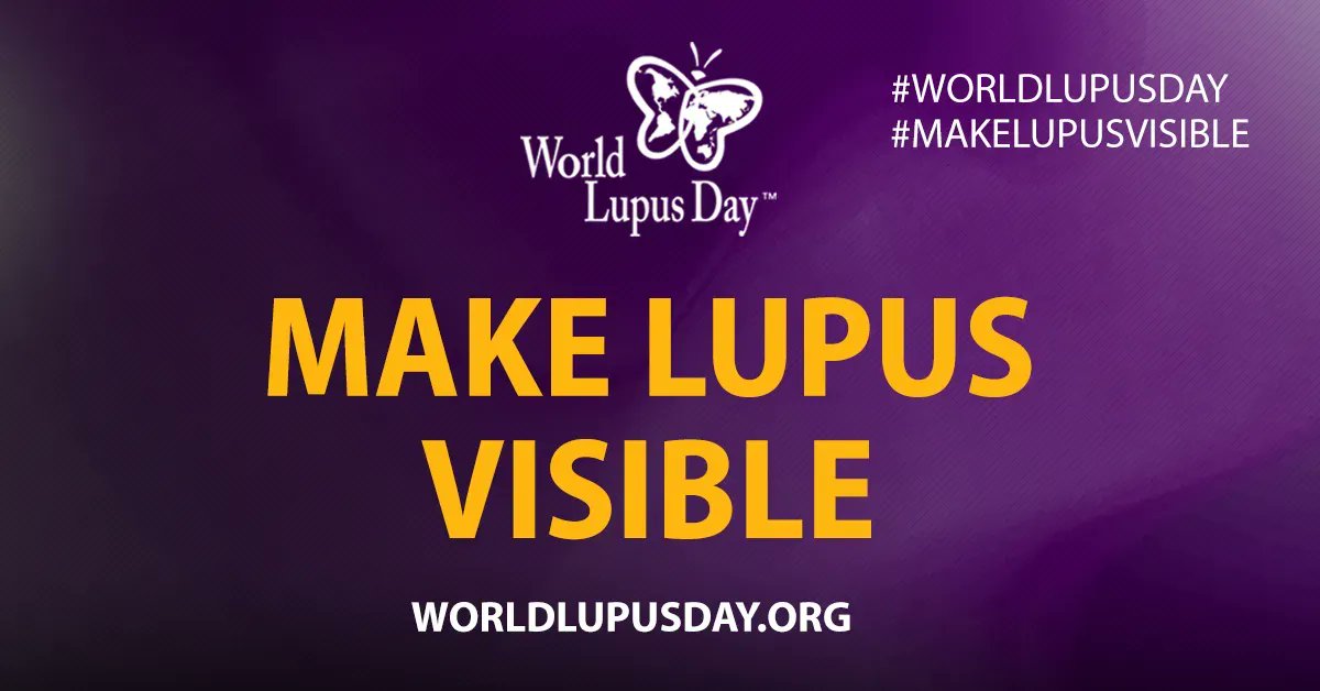 Today we celebrate #WorldLupusDay! Let's join together to bring attention to the need for heightened awareness, improved patient healthcare services, increased research into the causes of and a cure for lupus, and enhanced physician diagnosis and treatment of #lupus