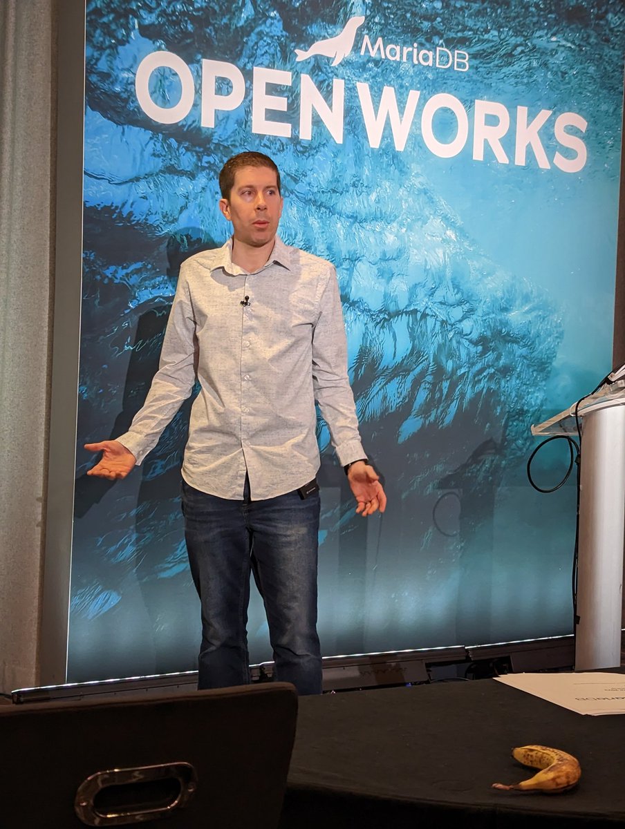 moon's tweet photo. Migrating to @mariadb #openworks https://t.co/LajikAlsJo