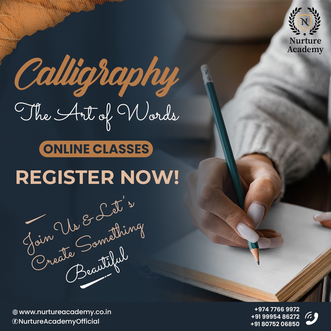 academy_nurture's tweet image. Unlock the Art of Beautiful Writing: Join Our Calligraphy Online Course ‼️
Get details about materials and other enquiries through our WhatsApp group ℹ️ : bit.ly/3BauIhO
.
#nurtureacademy #CalligraphyCourse #OnlineLearning #WritingSkills #ArtOfWriting #HandLettering
