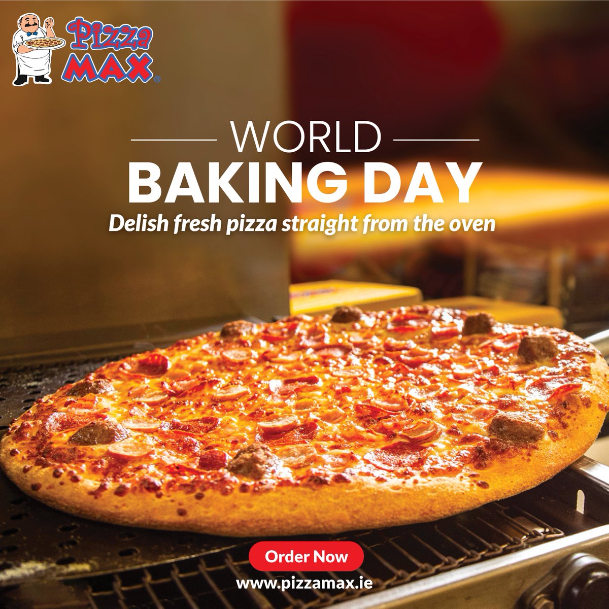 PizzaMaxIE's tweet photo. Celebrate #WorldBakingDay with your loved ones and indulge in the mouth-watering goodness of our signature pies.
#pizza #pizza #pizzatime #pizzalover #pizzaparty #pizzalovers #pizzadelivery #pizzapizzapizza #bakingday #bakingdaily #bakingdairies #ireland 

@SlbIrl @Bordbia https://t.co/NnYUtp5kQD