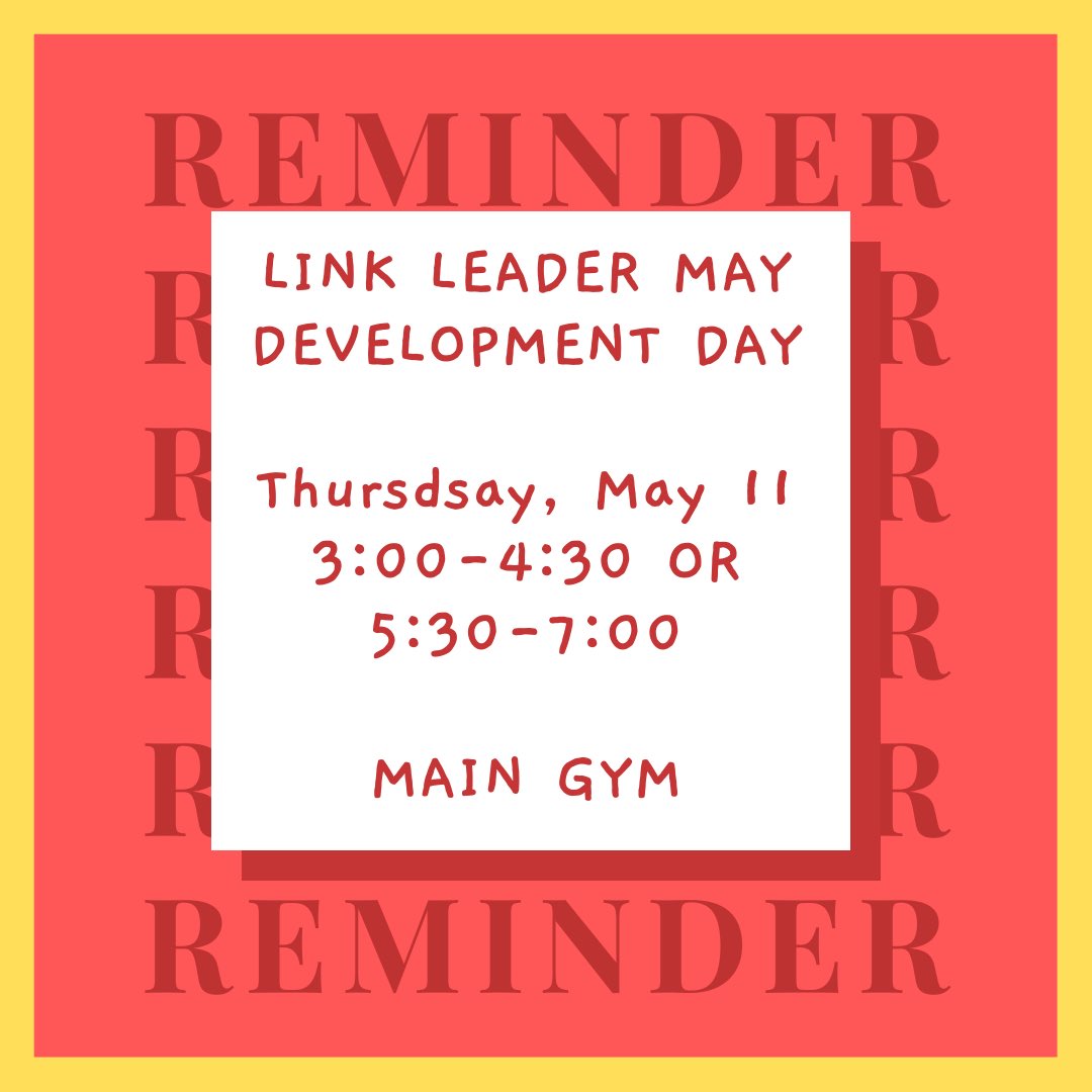 SMELinkCrew's tweet photo. TOMORROW!  Note the new location: MAIN GYM! 
You need to attend one of the two sessions!  3-4:30 or 5:30-7! https://t.co/tXJhUGf6ld
