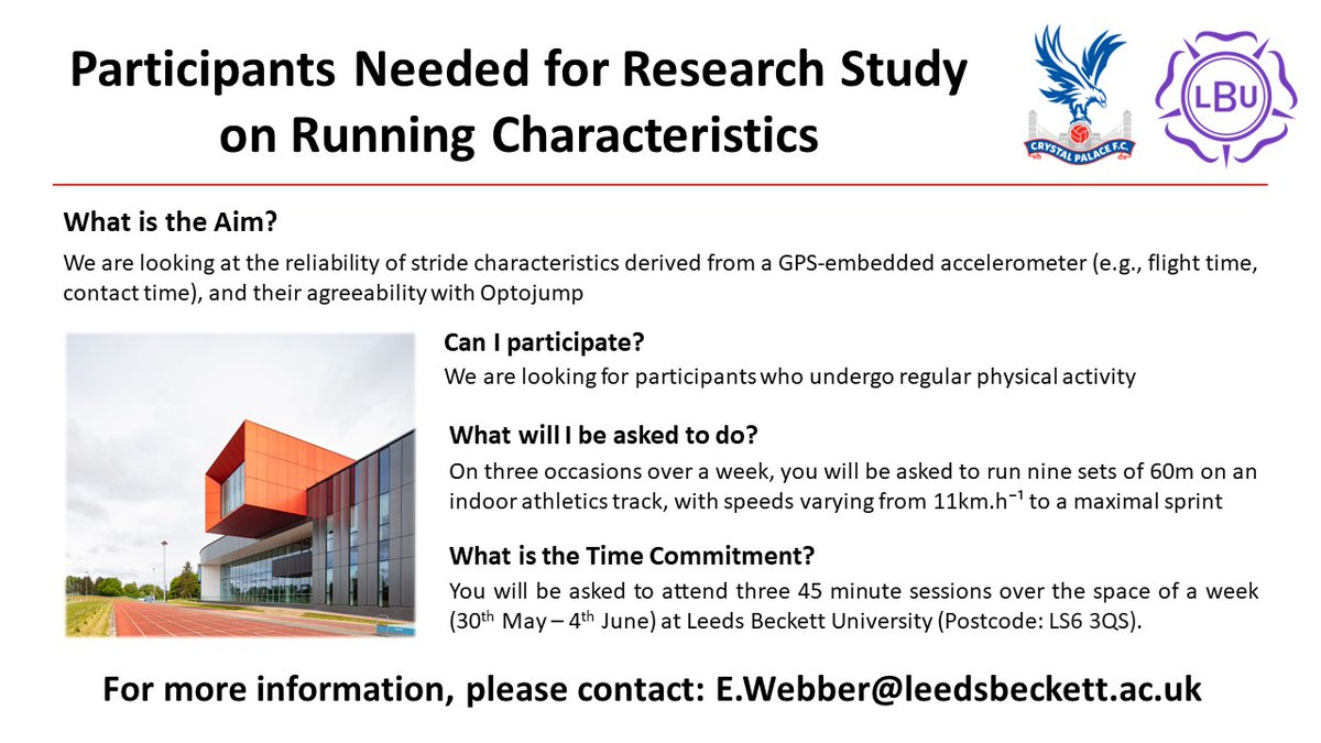 🚨 Participants needed!🚨

If you're near Leeds between the 30th May and 4th June we'd love to hear from you!