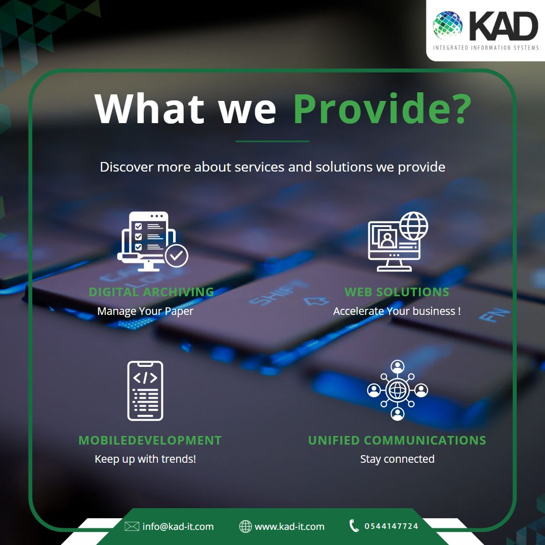KAD_IT_SA's tweet photo. تفتخر شركة كاد العالمية لأنظمة المعلومات بتقديم 
"حزمة من التطبيقات الرقمية"

 #الریاض #كاد #إدارةـمھام #الاتصالاتـالإداریة #إدارةـالمحتوى #سكربتـإكس #تقنیةـمعلومات #أرشفھ #موقع #المراسلات #الموافقات #برمجة_الكترونیة #مواقع #مبرمج  #system #برنامج_السكرتاریة  #KAD  #ScriptX https://t.co/jP61idLznc