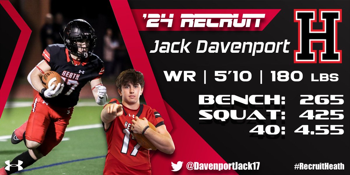 🚨2024 RECRUIT SPOTLIGHT🚨
WR | Jack Davenport <a href="/DavenportJack17/">Jack Davenport</a> 
2nd Team All-District 
hudl.com/v/2Jxj7W 

#WTD #RecruitHeath
