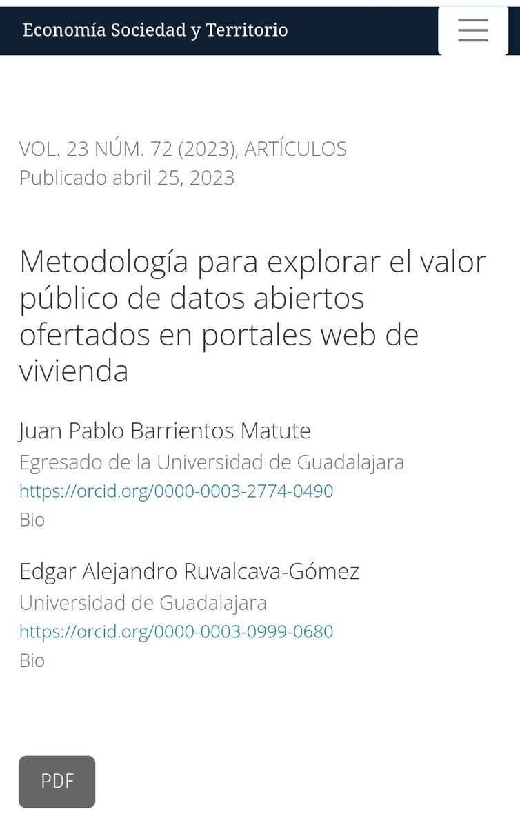 EDGAR_RUVALCABA's tweet photo. #NewArticle
"Metodología para explorar el valor público de datos abiertos ofertados en portales web de vivienda", junto a @JPBM_MOLPIX egresado @MPP_CUCEA 
Revista: Economía, Sociedad y Territorio; del @col_mexiquense
#DatosAbiertos
#ValorPúblico 
Abierto: https://t.co/sUFIOU2Aqf https://t.co/lWMn6XYK6z