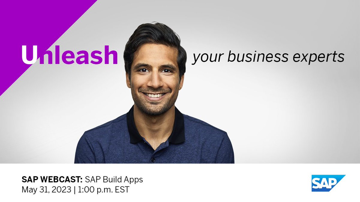 GrationD's tweet photo. Has innovation hit a bottleneck? Join our Webcast to learn how developers of all skill levels can create apps and integrate seamlessly without writing code: https://t.co/RYRB7aNxZ4
@sidmisra2 @sapbuildapps @sapcp #buildapps https://t.co/Fm8H6acmu0