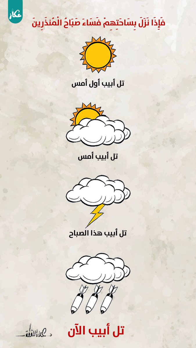 okazz2023's tweet photo. "فَإِذَا نَزَلَ بِسَاحَتِهِمْ فَسَاءَ صَبَاحُ الْمُنْذَرِينَ"

#غزه_تقاوم #عكاز https://t.co/ekS8Wi1F4U