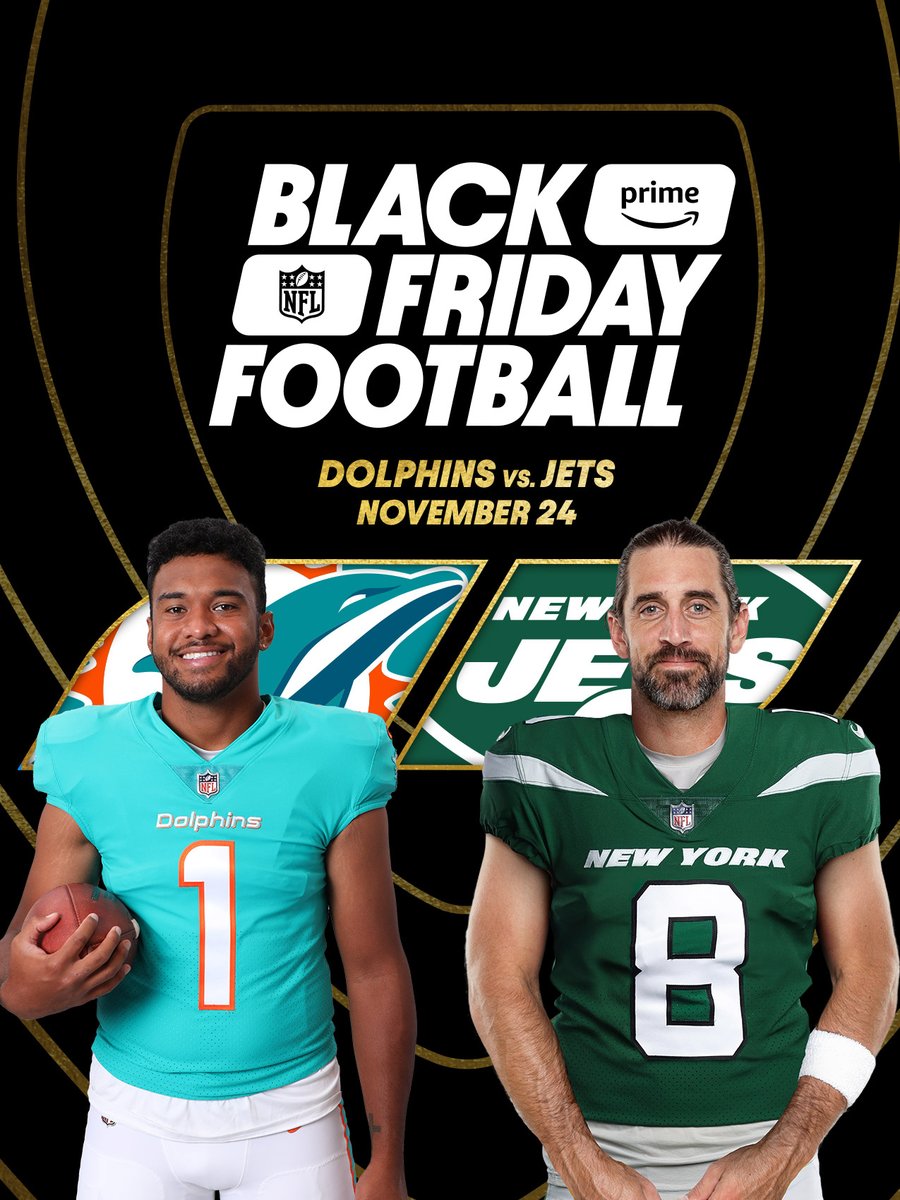 NFLonPrime's tweet photo. Football on Black Friday? Deal!

Thankful for this AFC East showdown in the first ever Black Friday Football game, only on Prime. https://t.co/bVfLm0iKyx