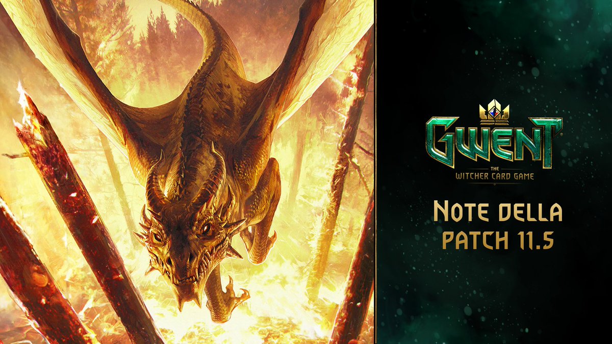 Siamo a maggio, e l'aggiornamento 11.5 soffia un alito vitale nei nostri draghi! 🐉
Aspettatevi anche il ritorno di un altro evento e varie modifiche alle carte già pubblicate.

Note della Patch: gwent.ly/PatchNotes_11.…