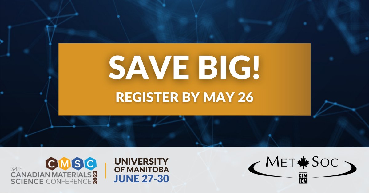 🎉 Early bird prices for #CMSC2023 are now live! 🎉

Don't miss out on this amazing deal, and join us in Winnipeg, Manitoba. Register before May 26th to take advantage of this special offer.

Join us! 🌟

ow.ly/YVvl50OfsGj