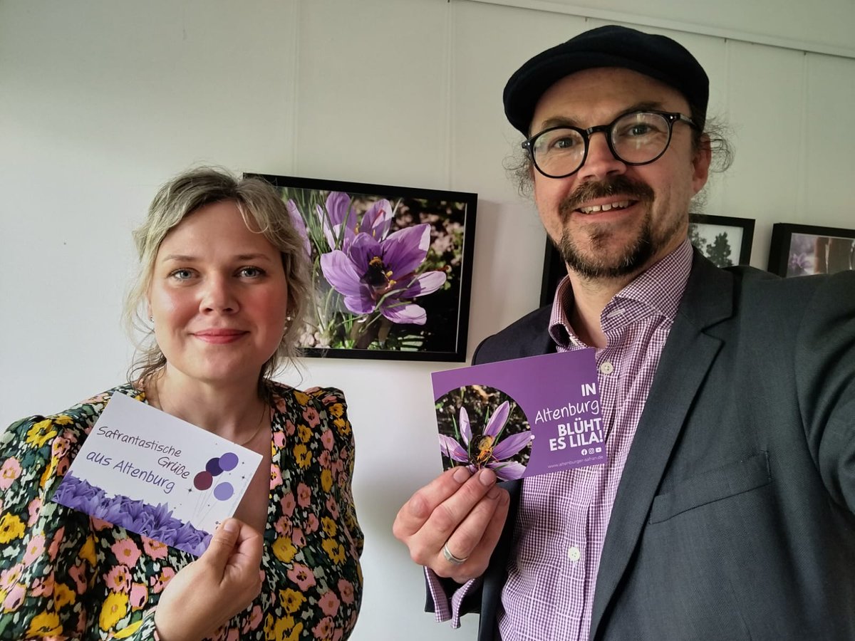 2. Station ist die W³ Wandel-Werte-Wege gGmbH. Mit dem Projekt "Rotes Gold" will das Altenburger Unternehmen Safran wieder als Teil der Landwirtschaft etablieren und ein Netzwerk aus Safran-Produzenten &amp; -Herstellern aufbauen, gefördert über UNTERNEHMEN REVIER durch das  @BMWK.