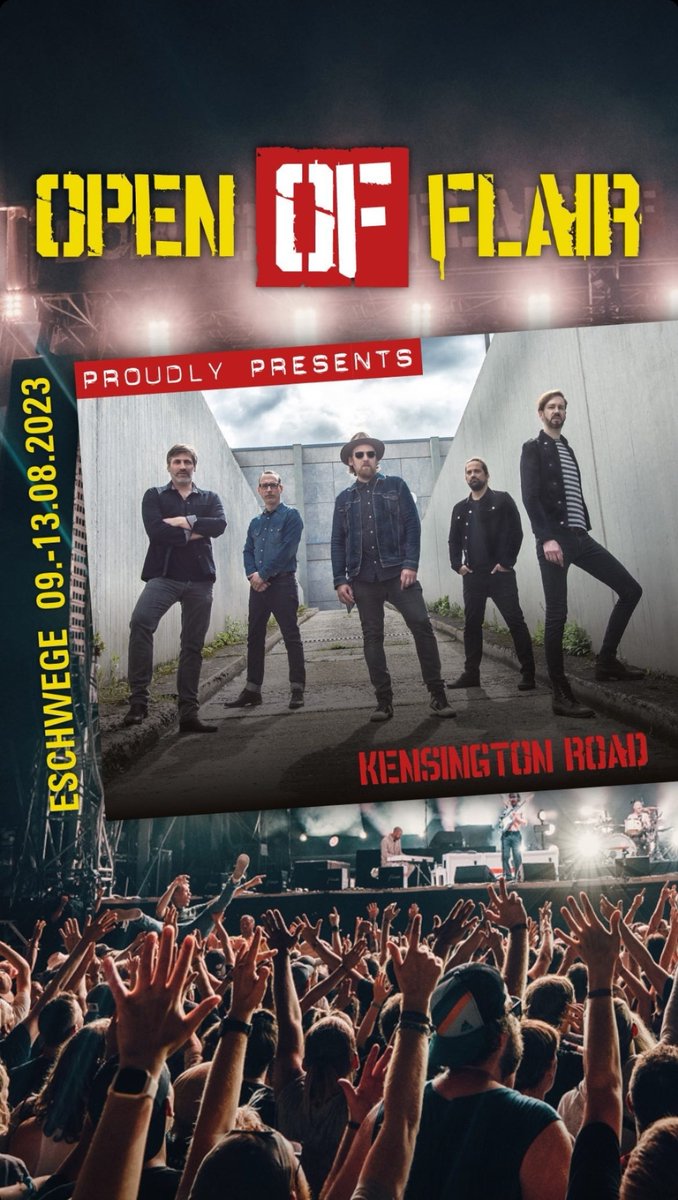 kensingtonroad's tweet photo. Jaaa! Jetzt ist es raus und wir haben Bock! 

Sonntag 13.08 @openflair 

#live #festival #openflair #summer #rock #aternative #sexdevilsocean https://t.co/oOFNnnRk8i