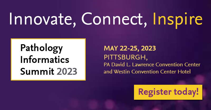 PathologyTweet's tweet photo. Register for Pathology Informatics Summit 2023 and join us in Pittsburgh on May 22-25: https://t.co/qT4CRNqP7C
@pathbytes, #pathinformatics #pathology #pathbytes #informatics https://t.co/FBV6NNbOfY