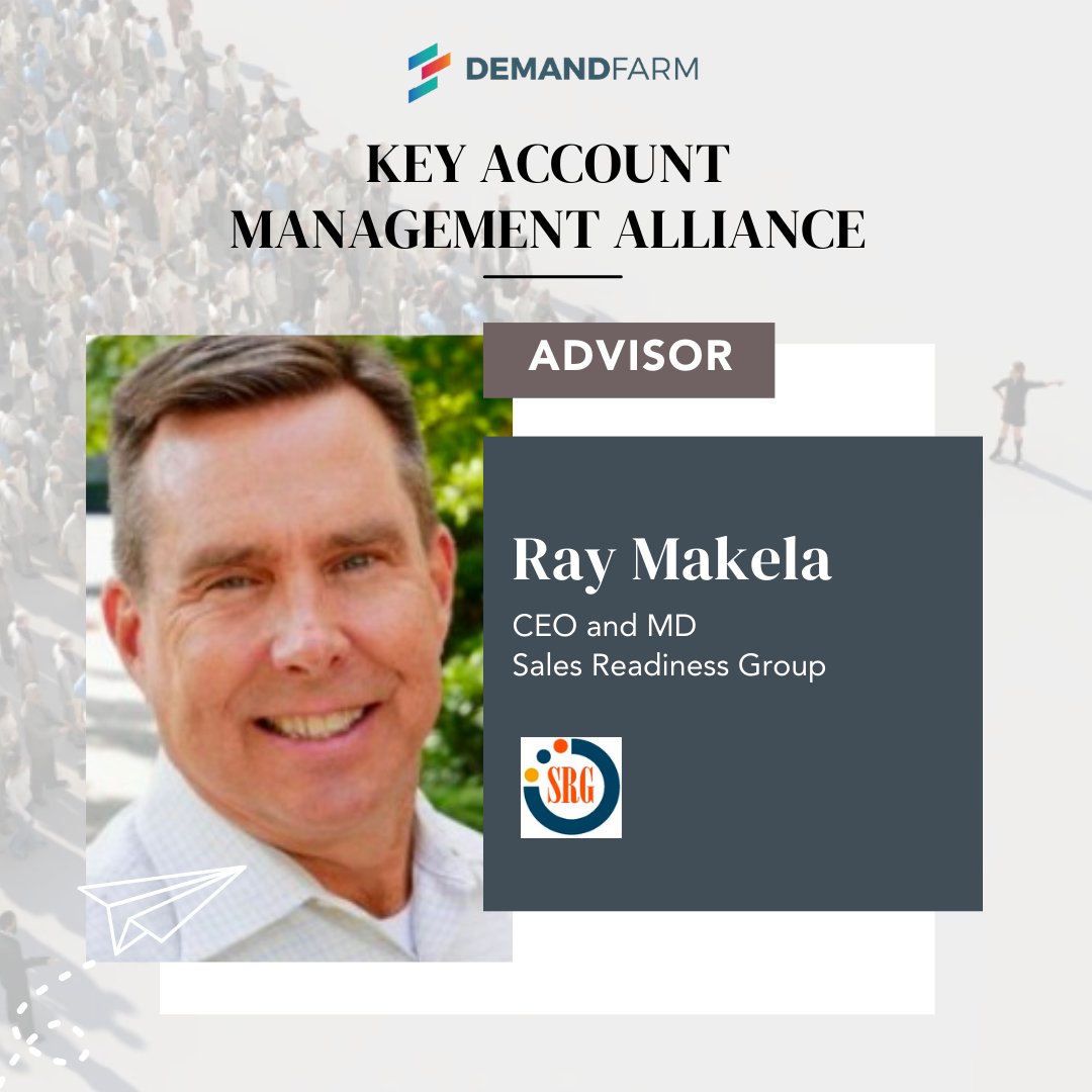 <a href="/DemandFarm/">DemandFarm</a> is pleased to announce Ray Makela as part of the advisory board of KAM Alliance - a membership by invitation only exclusive alliance for experts in KAM principles &amp; methodologies aiming to drive research &amp; build thought leadership. hubs.la/Q01PhCpG0