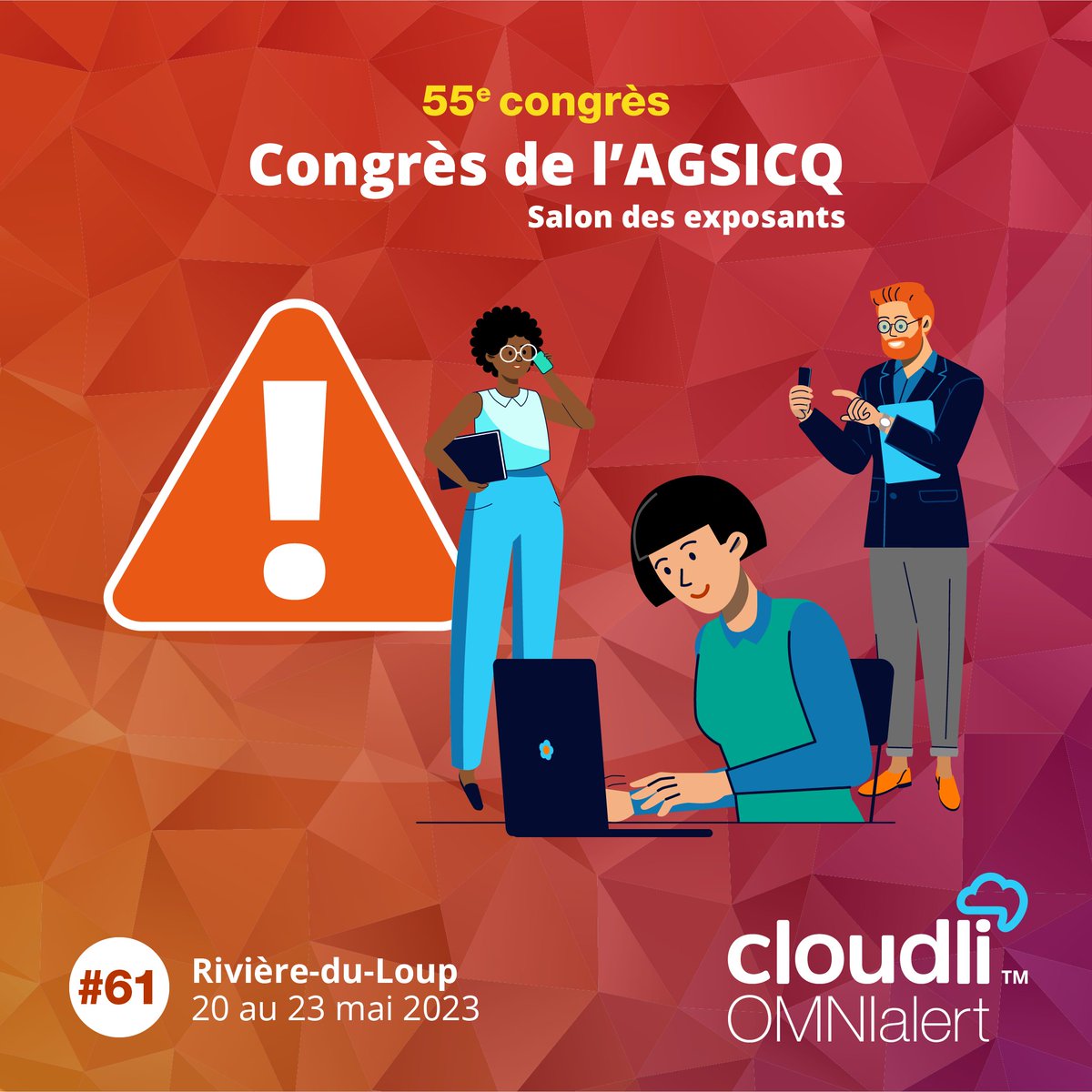 getcloudli's tweet photo. Prenez le contrôle de la mobilisation de vos effectifs avec le service de #RepartitionDappels d’#OMNIalert. Visitez le kiosque de #Cloudli au Congrès de l’@AGSICQ_ ou consultez: https://t.co/nWcKWg1IRv.
#HoraireEmployes #SecuriteIncendie #PompierVolontaire #PremierRepondant https://t.co/7TcPllISoM