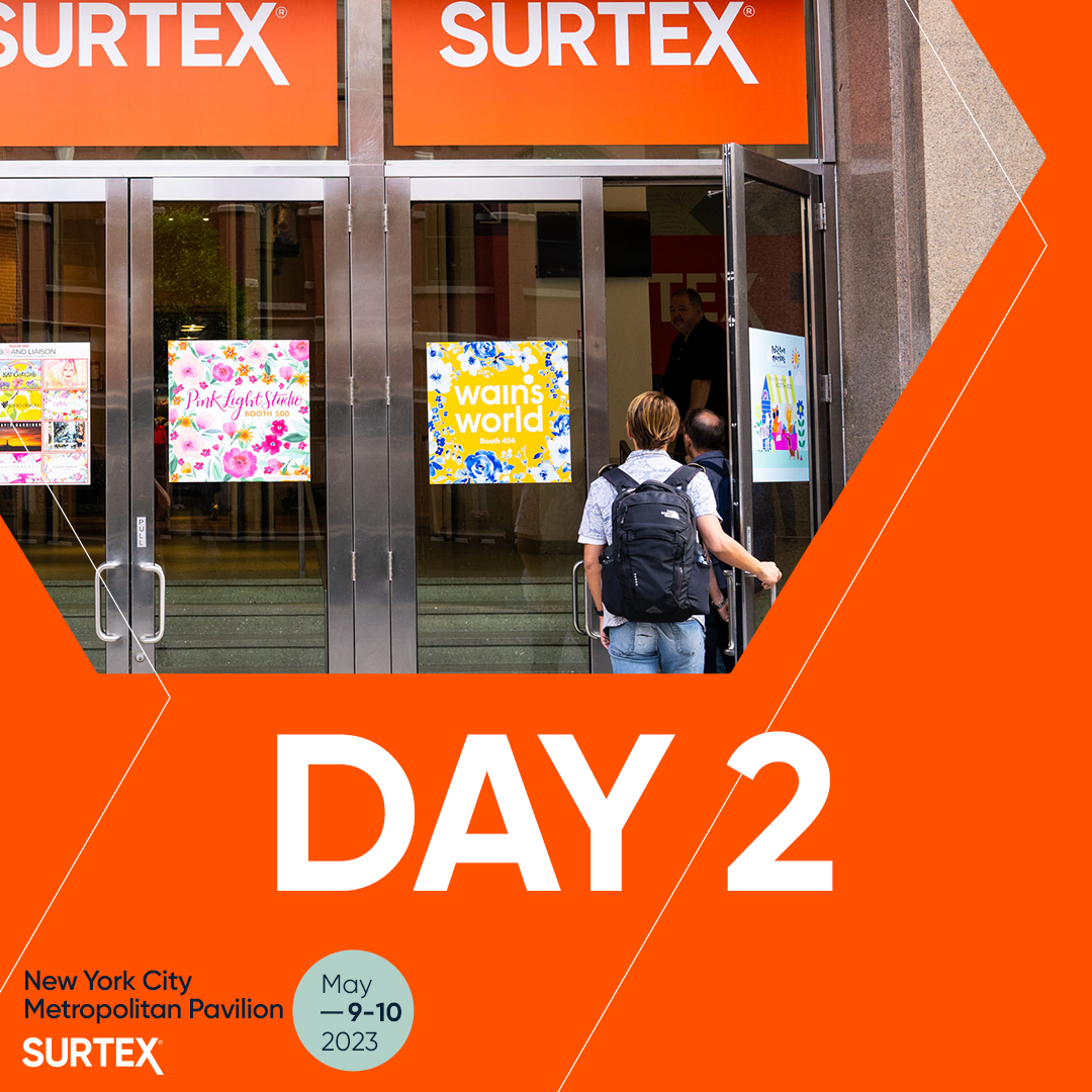 surtexshow's tweet photo. Step in to DAY 2 at #SURTEX!  Doors open today at 10:00am until 4:00pm. 

Not yet registered? There's still time to get your pass and join us: https://t.co/6A0L2dwp77 https://t.co/MC3uENLchA