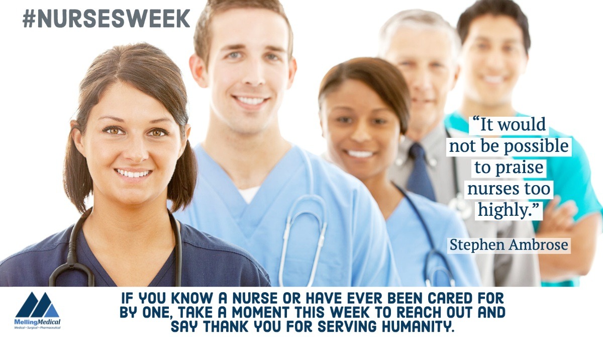 MellingMedical's tweet photo. As #NationalNursingWeek is celebrated around the world, please take a moment to thank the nurses in your life, past or present. Please tag your favorite nurse(s) for a little extra attention this week. https://t.co/zM2crmTUi2