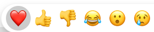 ExtempCoach1972's tweet photo. Reactoji:  a member of the set of emojis shown below, which is a subset of all emojis, used as common reactions to others' statements in social media https://t.co/GIAbbx71K8
